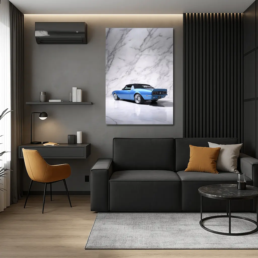 Chevrolet Camaro RS Blue Marble Studio – Wall Art