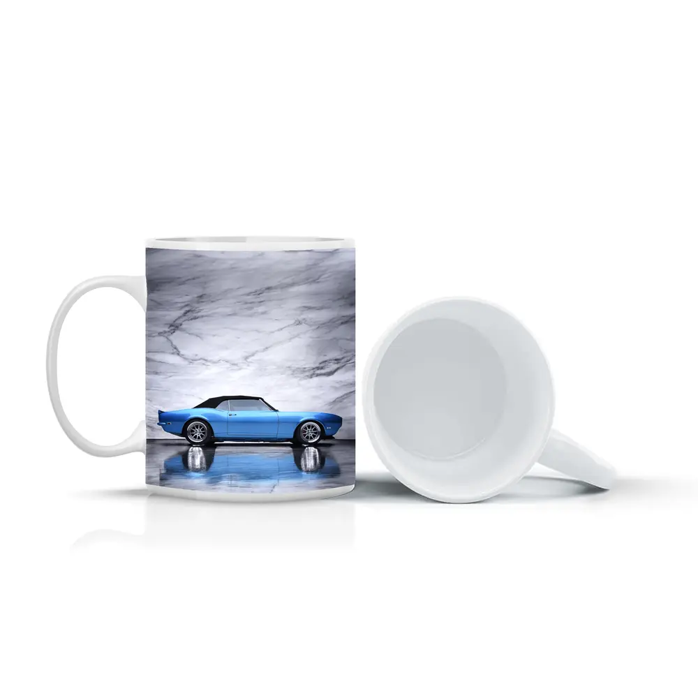 Chevrolet Camaro RS Blue Marble Background – Mugs
