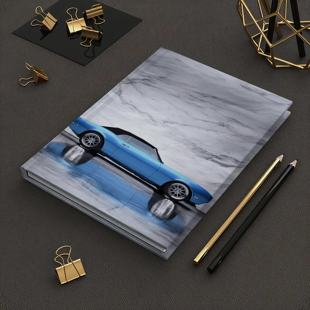 Chevrolet Camaro RS Blue Marble Background – Notebooks