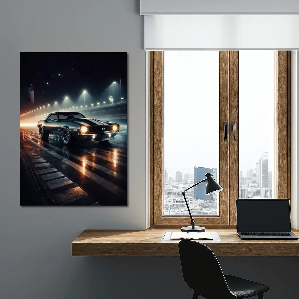 Chevrolet Camaro SS Night Drag Strip – Wall Art