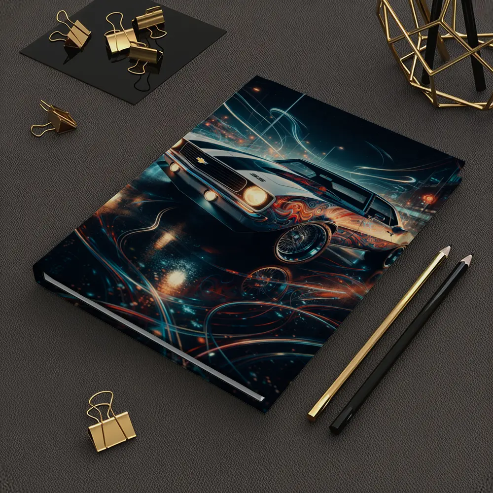 Chevrolet Camaro SS Neon Night City Art – Notebooks