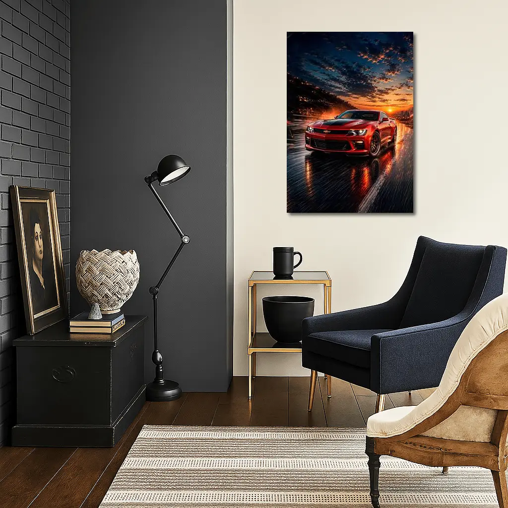 Chevrolet Camaro SS Red Track Night – Wall Art