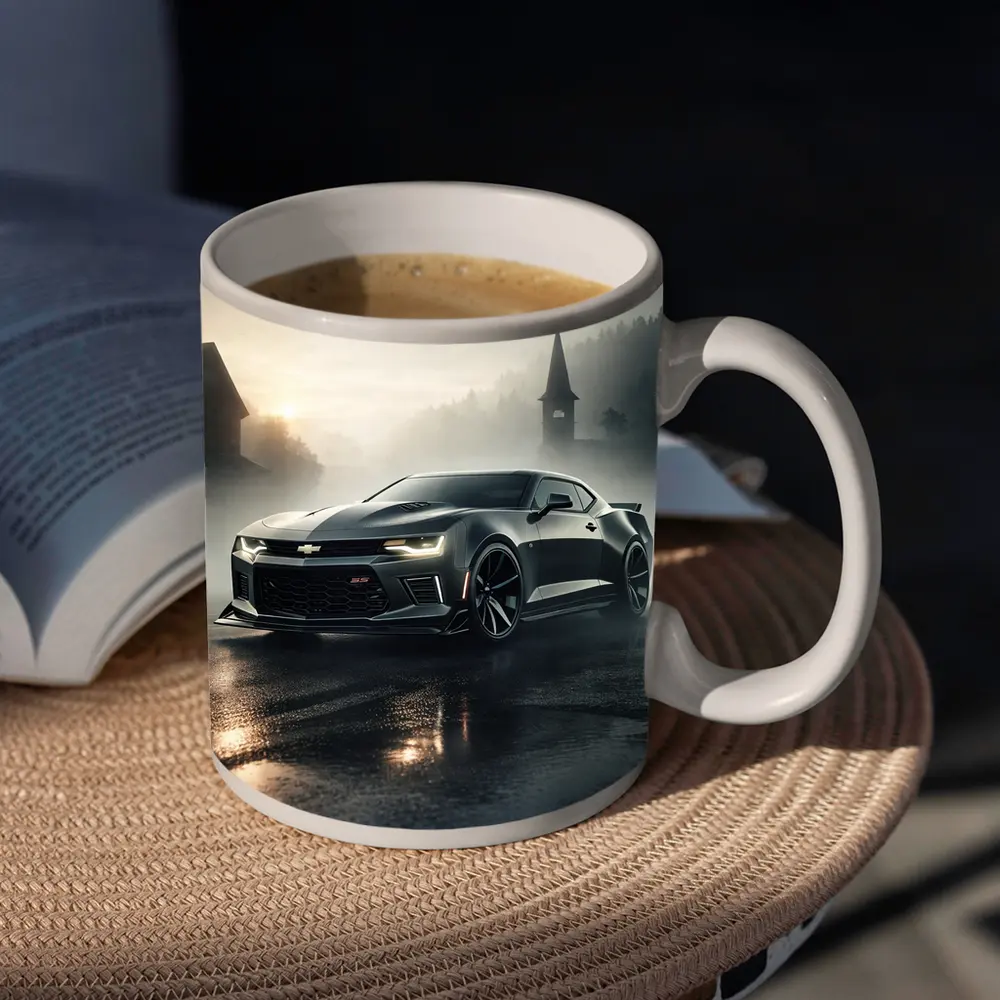 Chevrolet Camaro SS Dark Foggy Street – Mugs