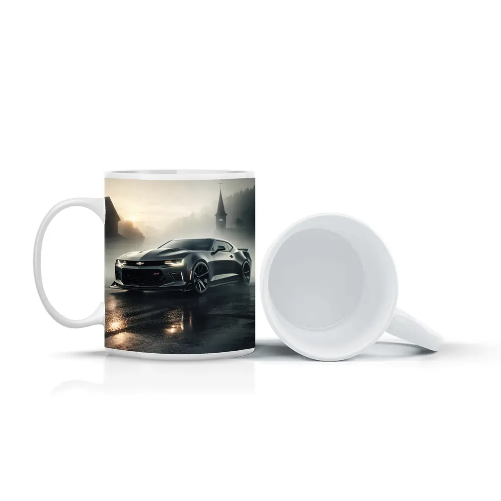 Chevrolet Camaro SS Dark Foggy Street – Mugs