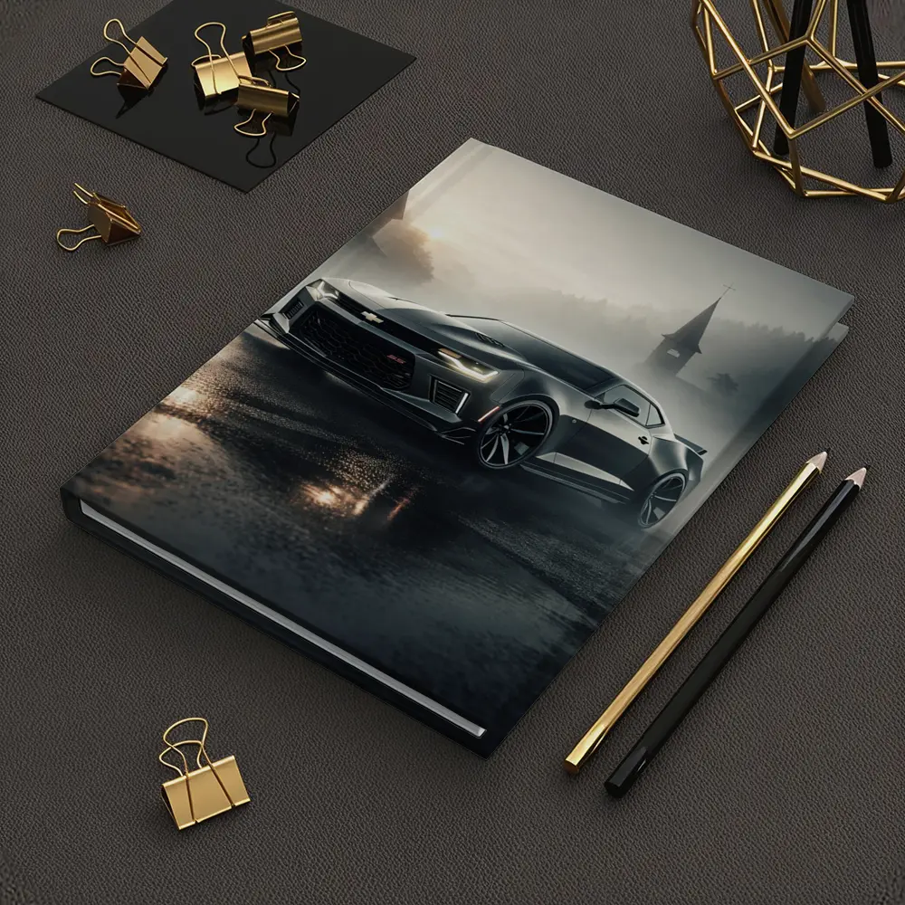 Chevrolet Camaro SS Dark Foggy Street – Notebooks
