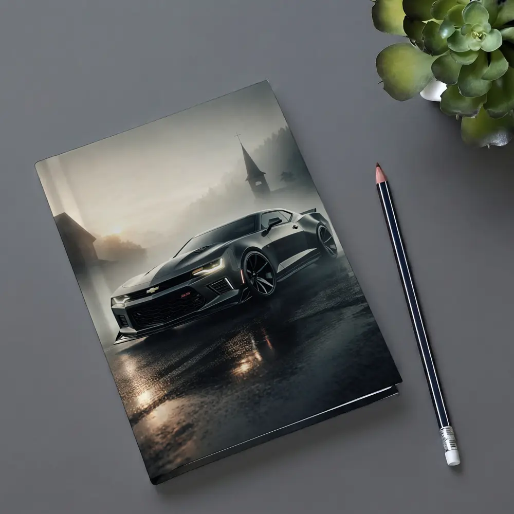 Chevrolet Camaro SS Dark Foggy Street – Notebooks