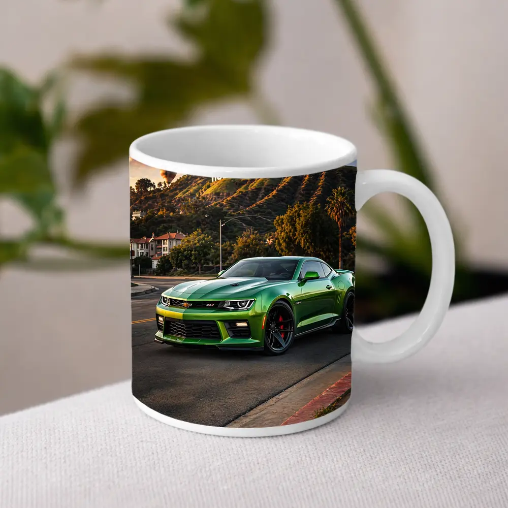 Chevrolet Camaro ZL1 Green Hollywood Sign – Mugs