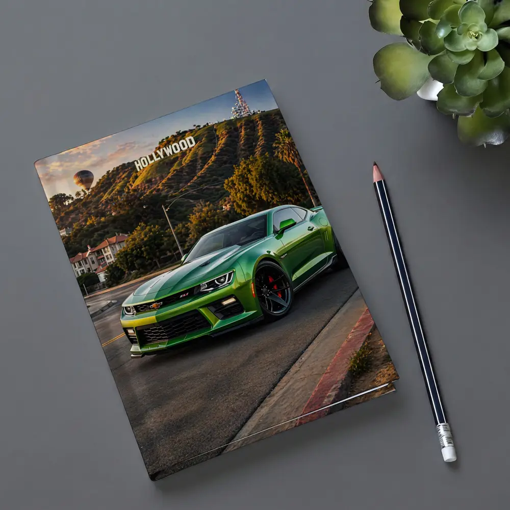 Chevrolet Camaro ZL1 Green Hollywood Sign – Notebooks