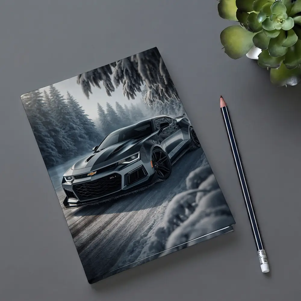 Chevrolet Camaro ZL1 Snowy Forest Road – Notebooks
