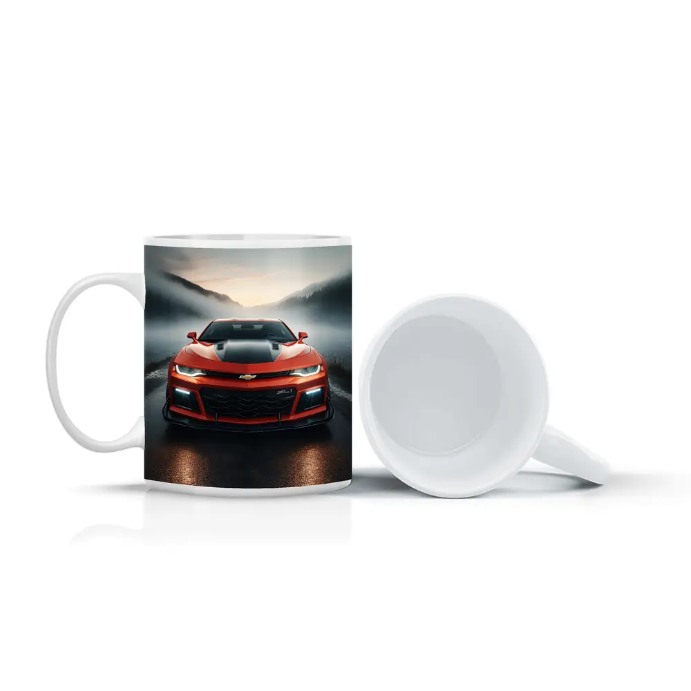 Chevrolet Camaro ZL1 Red Foggy Road – Mugs
