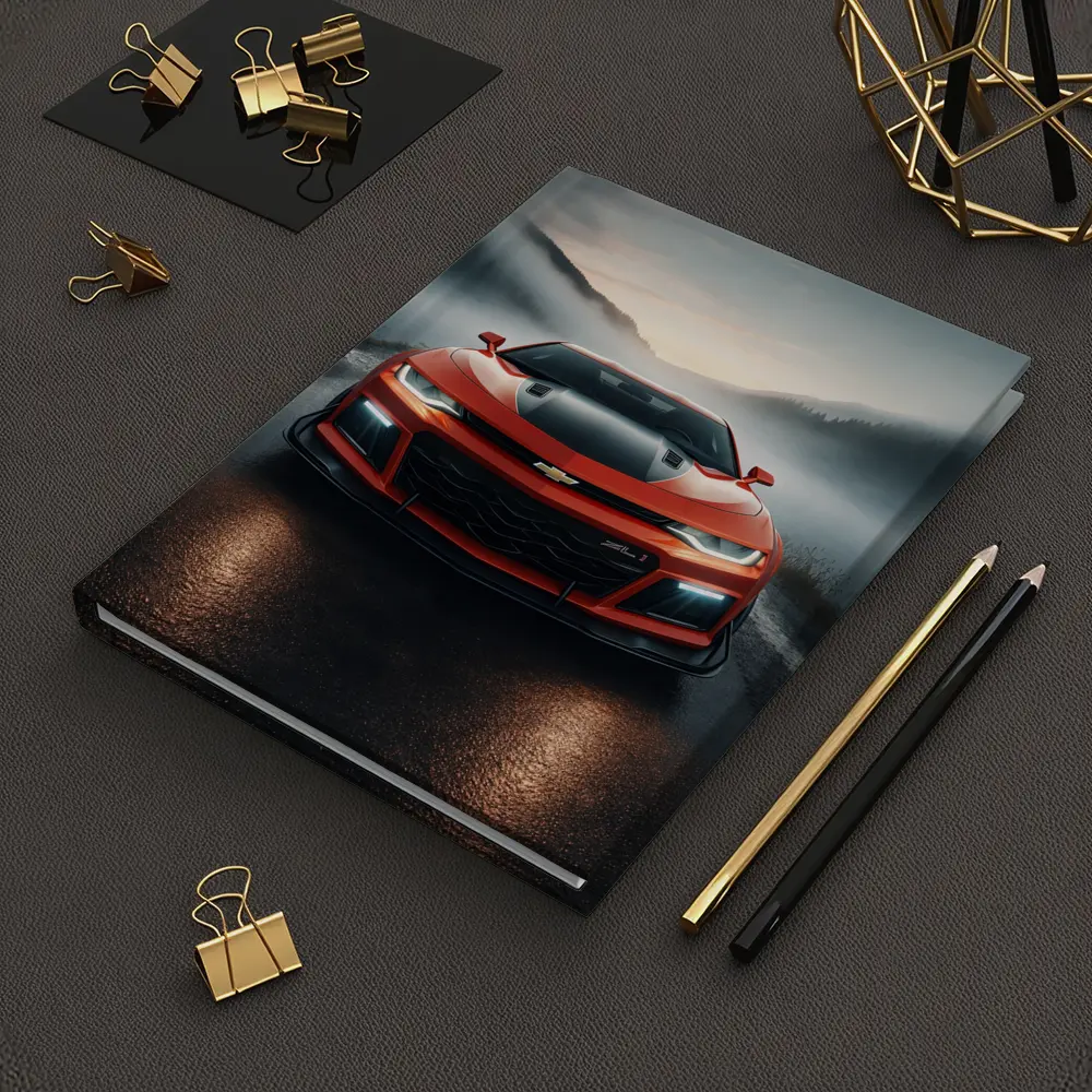 Chevrolet Camaro ZL1 Red Foggy Road – Notebooks