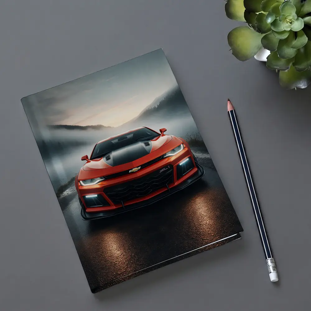 Chevrolet Camaro ZL1 Red Foggy Road – Notebooks