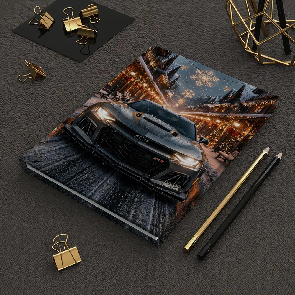 Chevrolet Camaro ZL1 Snowy Christmas Street – Notebooks