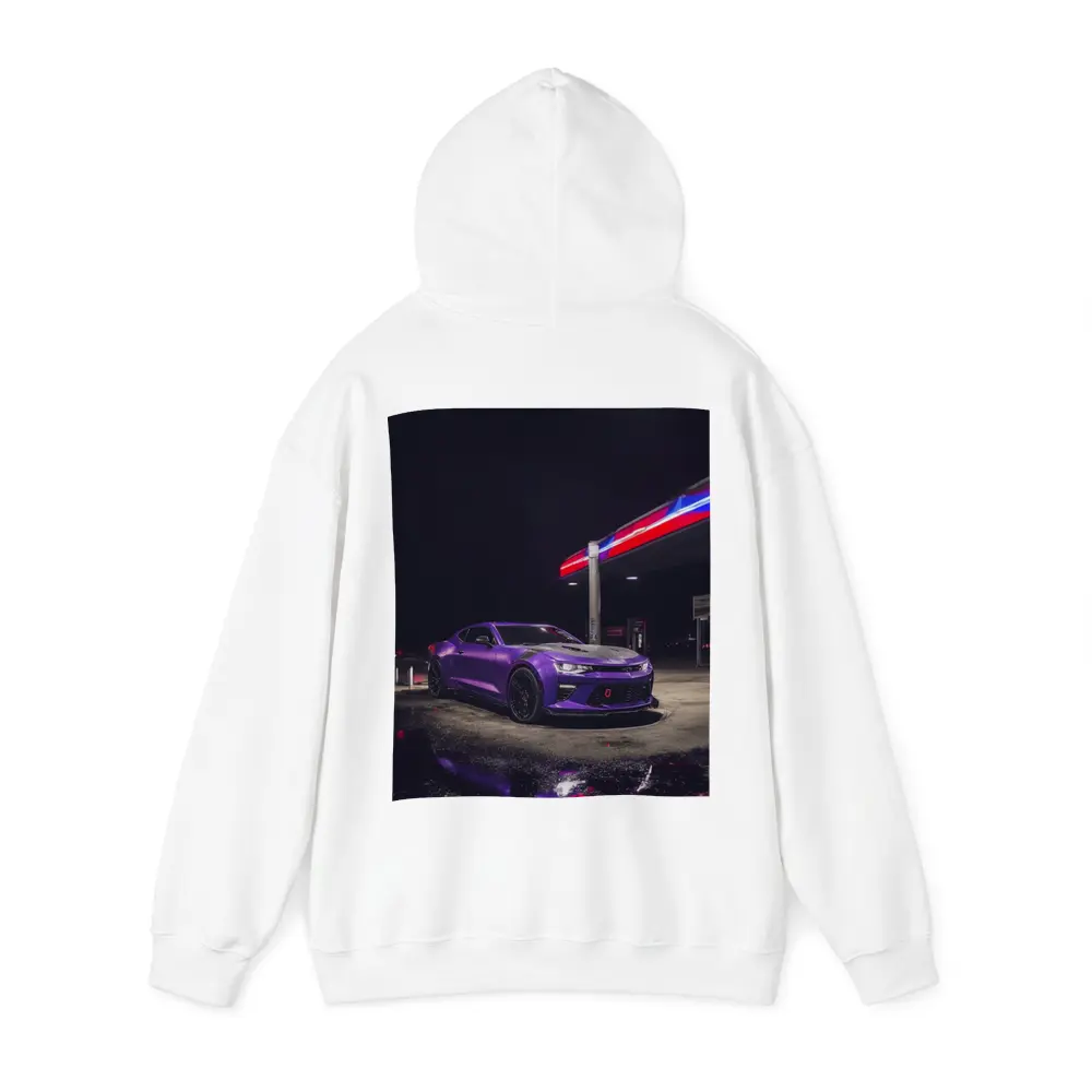 Chevrolet Camaro Purple At Night Gas Station – Hoodies