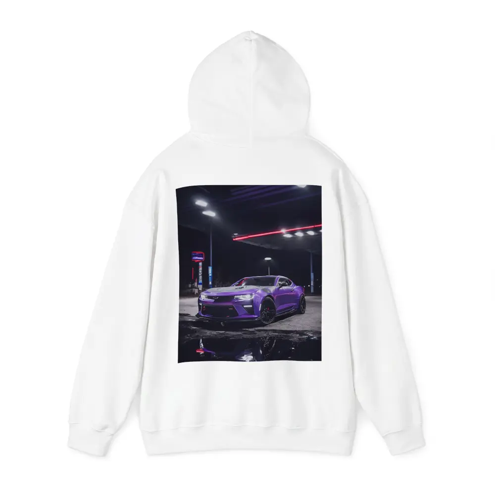 Purple Chevrolet Camaro Gas Station Night – Hoodies