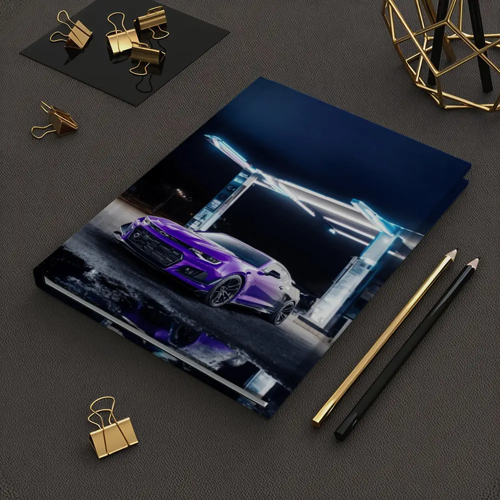 Chevrolet Camaro Purple Night Gas Station – Notebooks