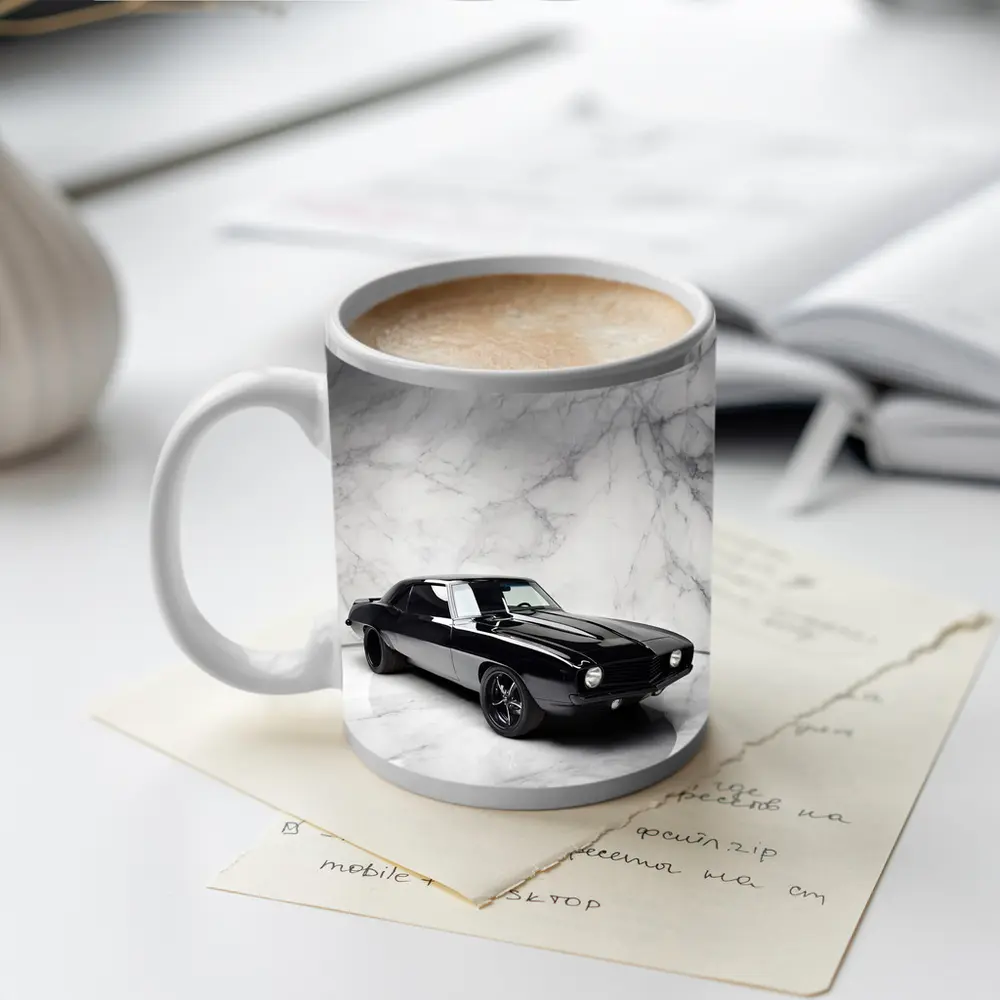 Black Chevrolet Camaro Classic Marble Studio – Mugs
