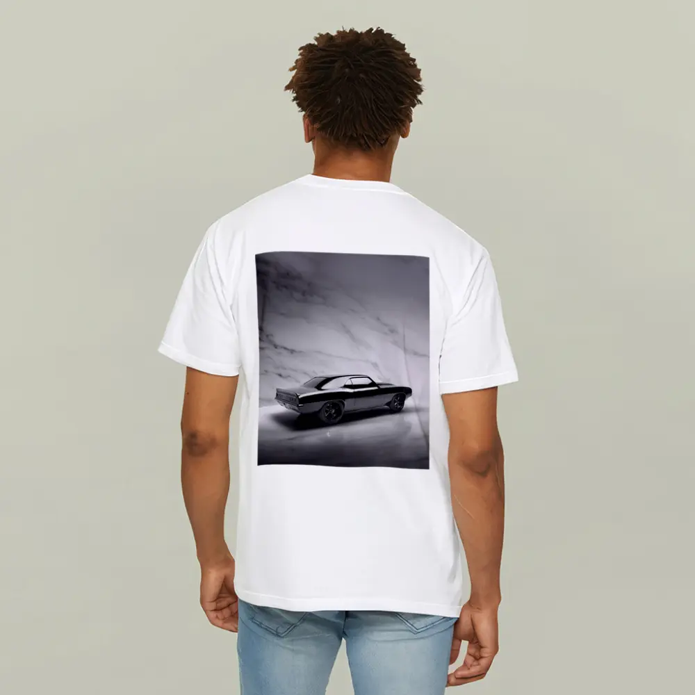 Black Chevrolet Camaro Classic Marble Background – T-Shirts