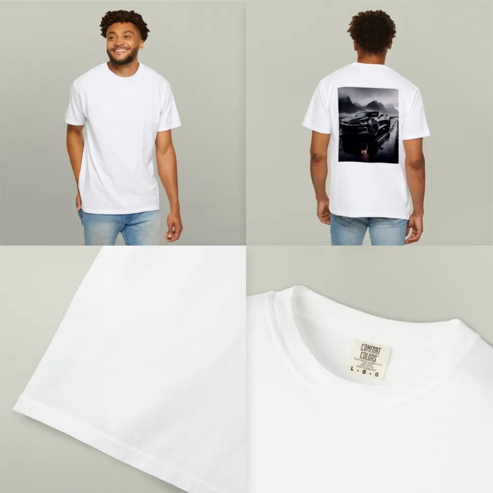 Chevrolet Camaro Wet Road Dramatic Overcast Sky – T-Shirts