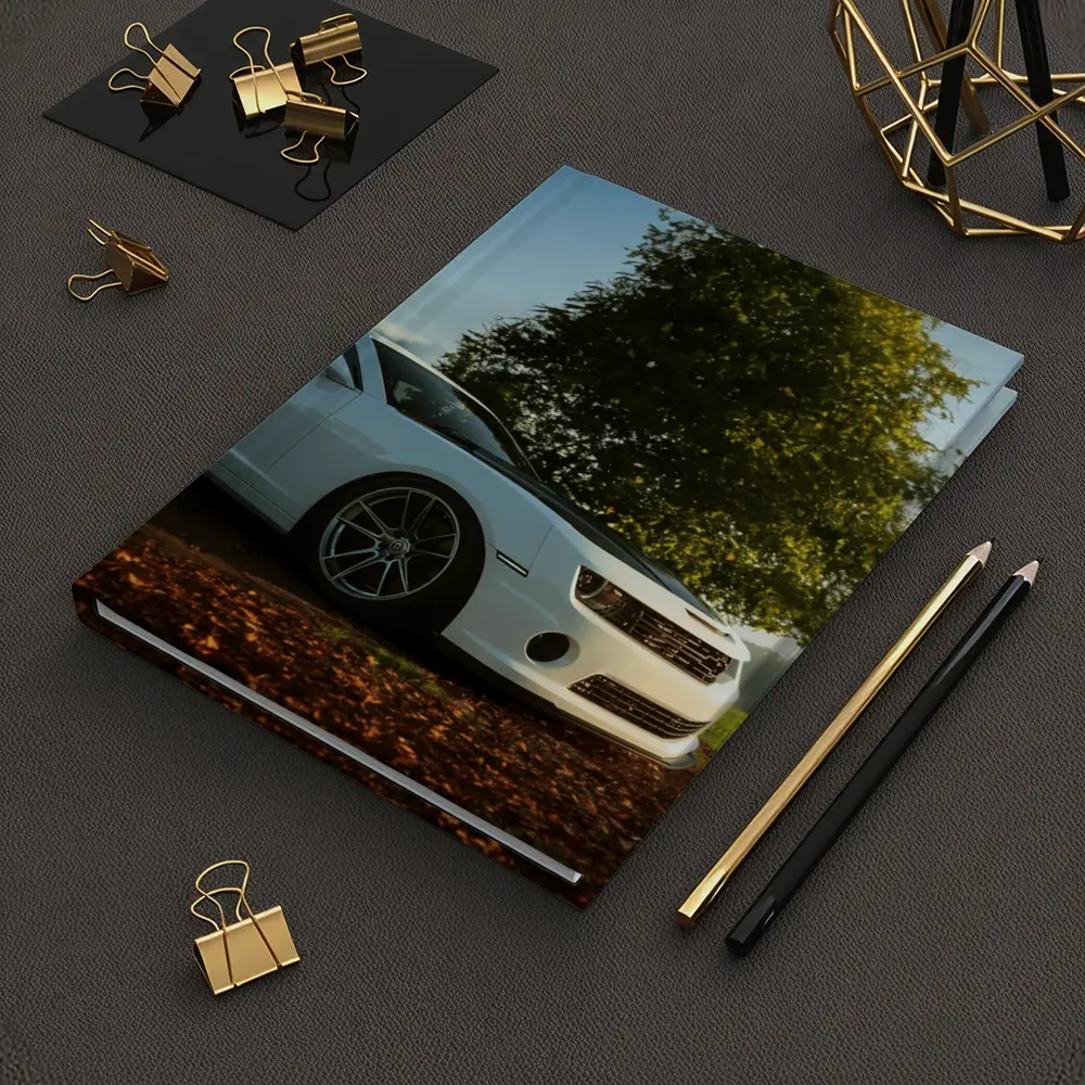 White Chevrolet Camaro Parked Near Green Tree – Notebooks