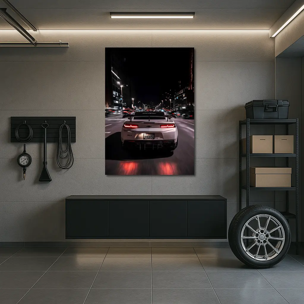Chevrolet Camaro ZL1 Night City Street – Wall Art