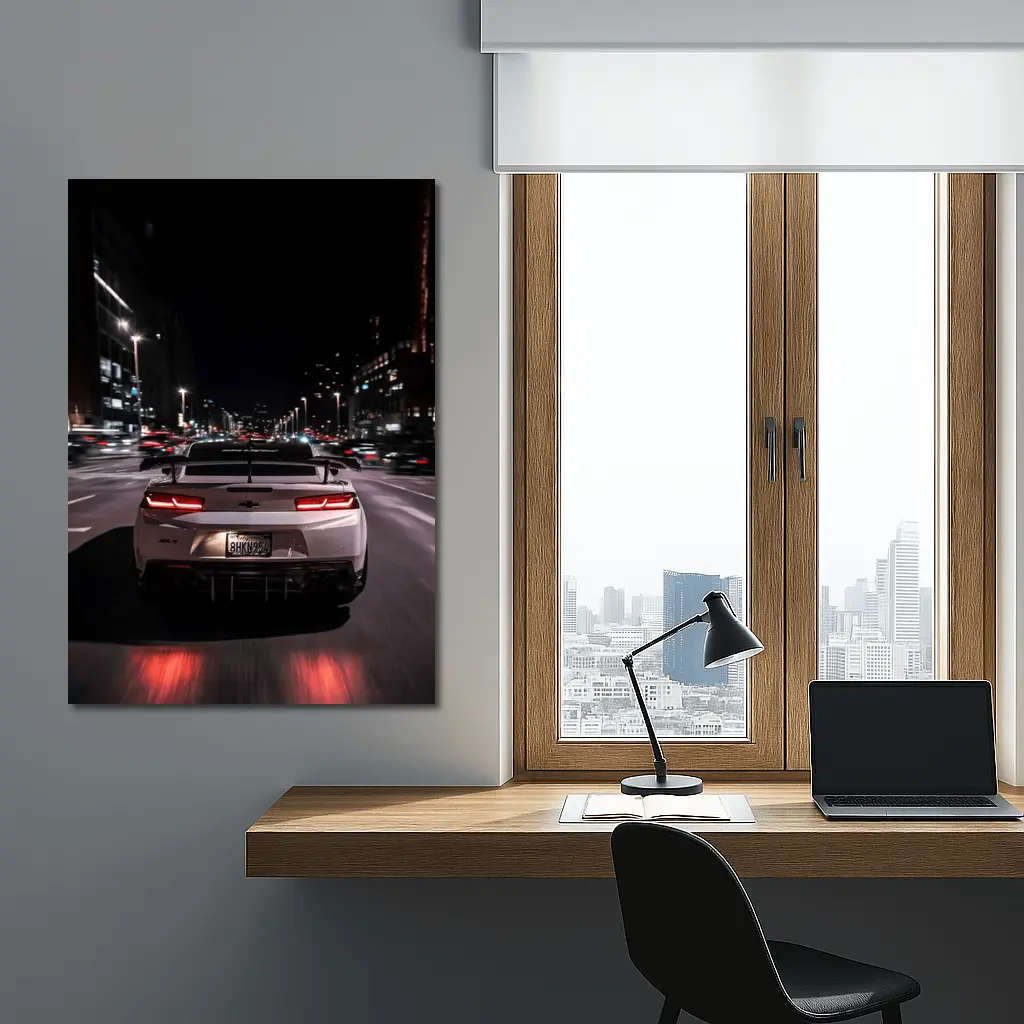 Chevrolet Camaro ZL1 Night City Street – Wall Art