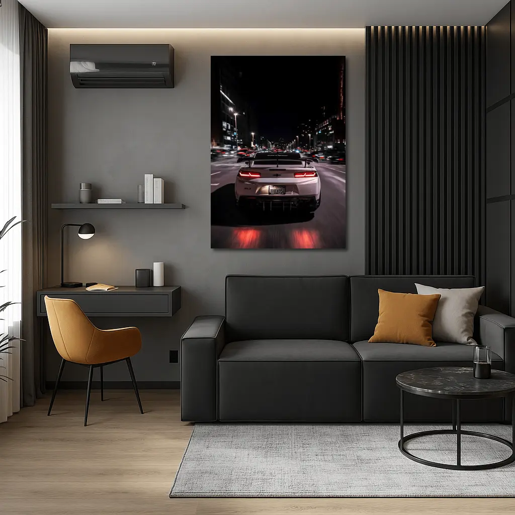 Chevrolet Camaro ZL1 Night City Street – Wall Art