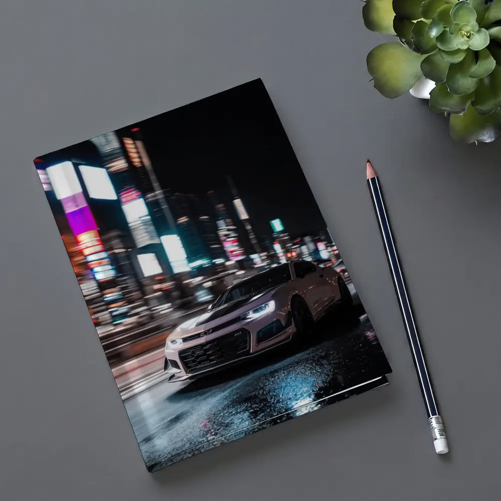 Chevrolet Camaro Night City Neon Streets – Notebooks