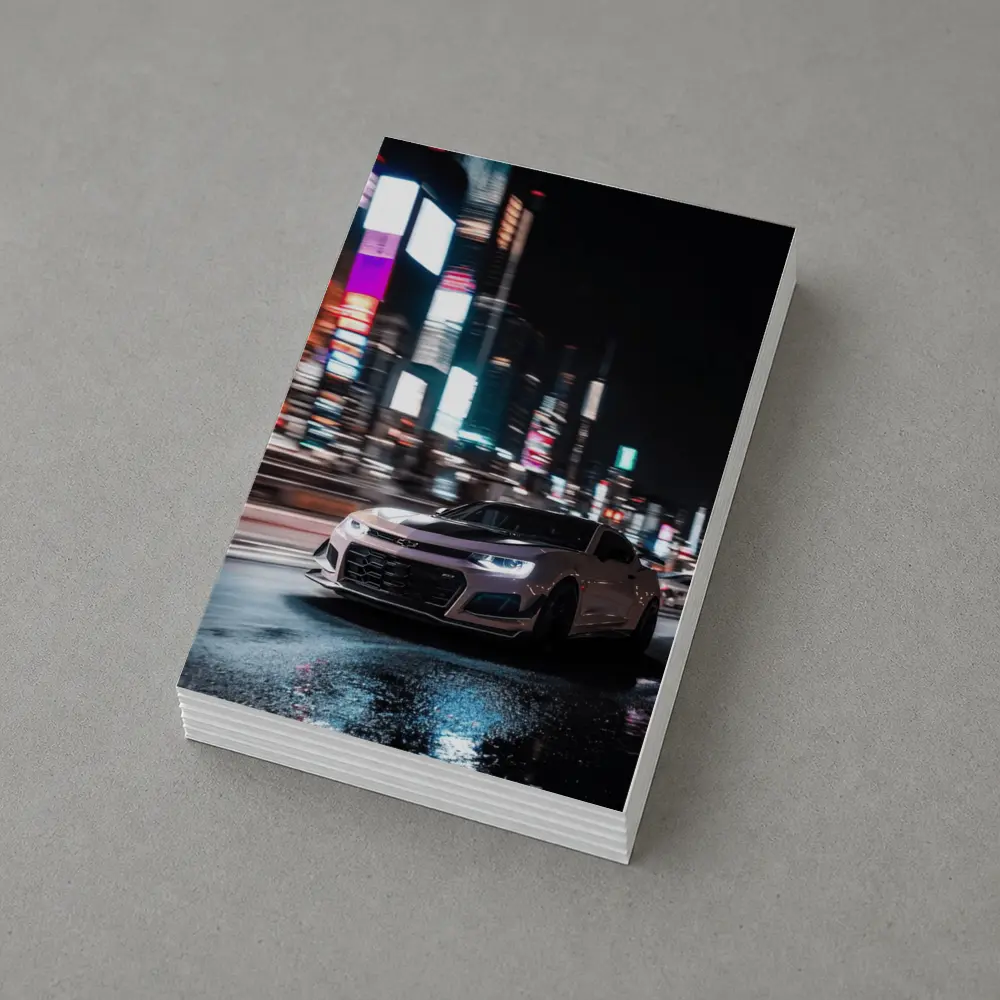 Chevrolet Camaro Night City Neon Streets – Postcards