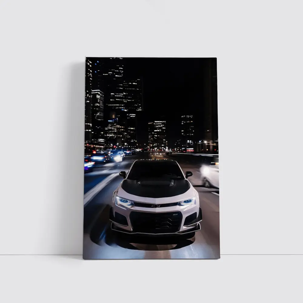 Chevrolet Camaro ZL1 Night City Street – Wall Art