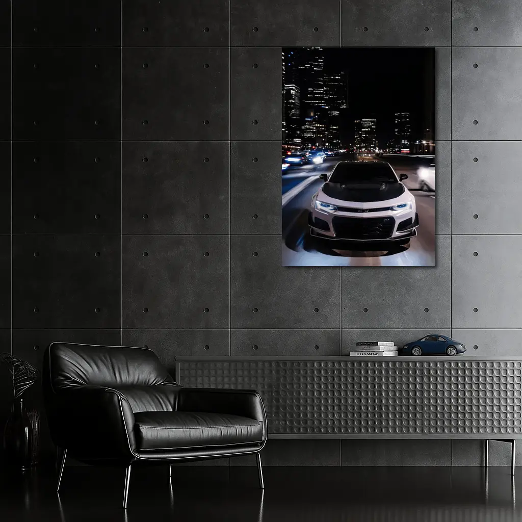 Chevrolet Camaro ZL1 Night City Street – Wall Art