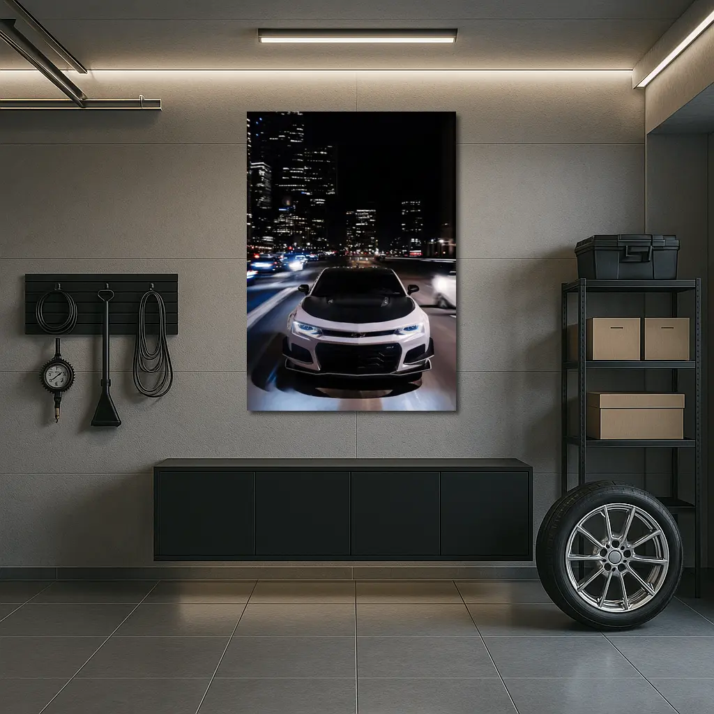 Chevrolet Camaro ZL1 Night City Street – Wall Art
