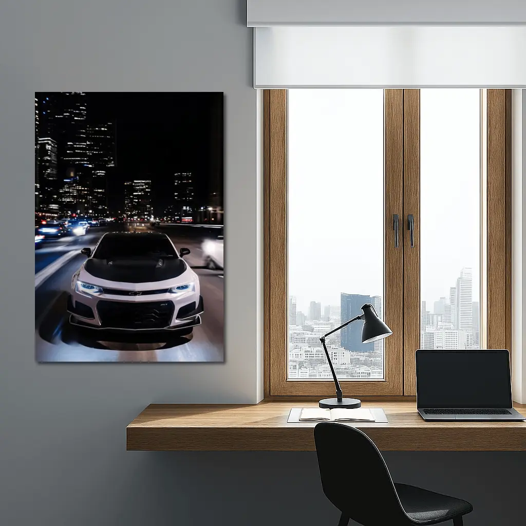 Chevrolet Camaro ZL1 Night City Street – Wall Art