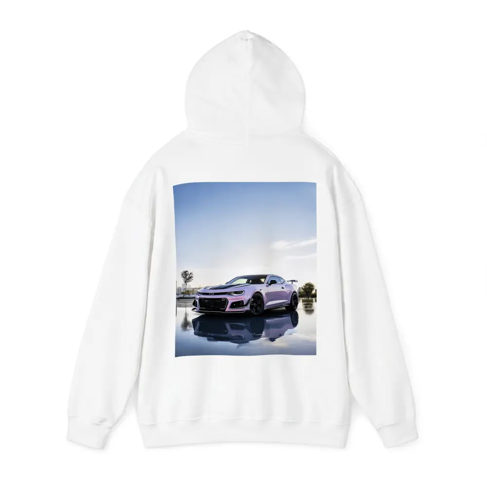 Chevrolet Camaro Pink Coupe City Backdrop – Hoodies