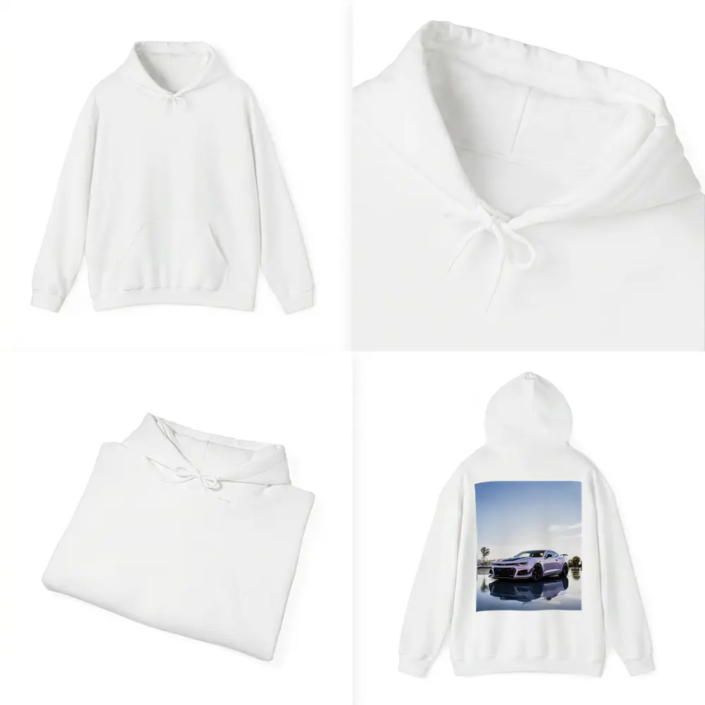 Chevrolet Camaro Pink Coupe City Backdrop – Hoodies