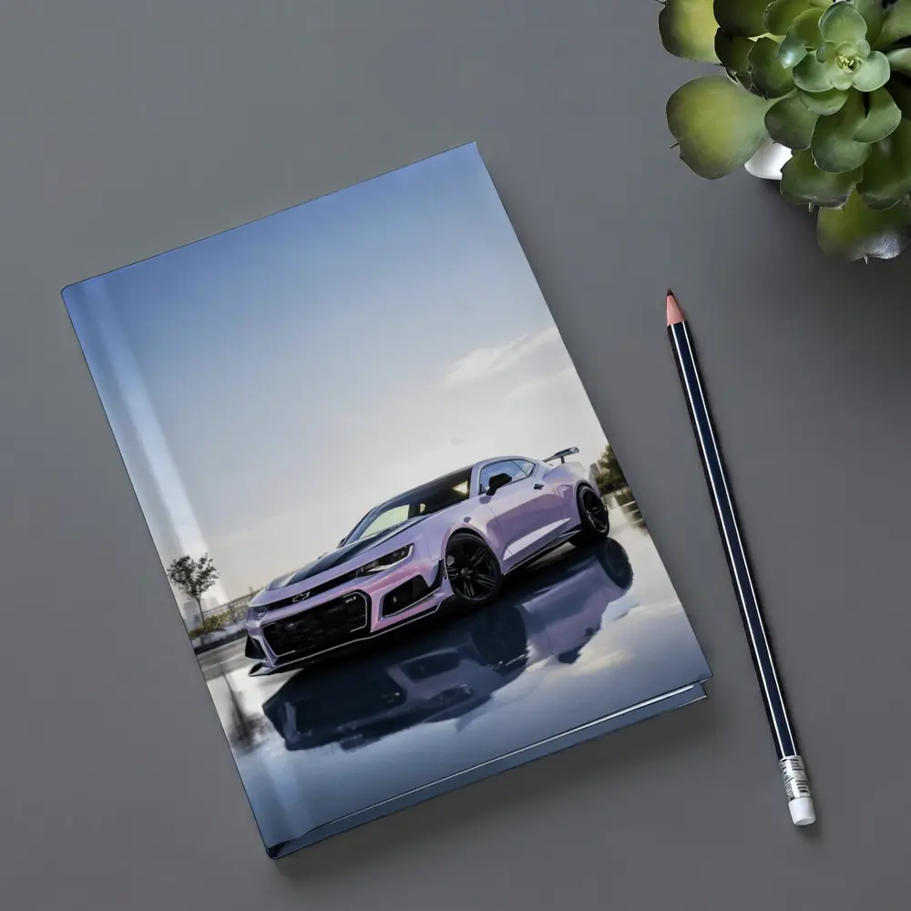 Chevrolet Camaro Pink Coupe City Backdrop – Notebooks