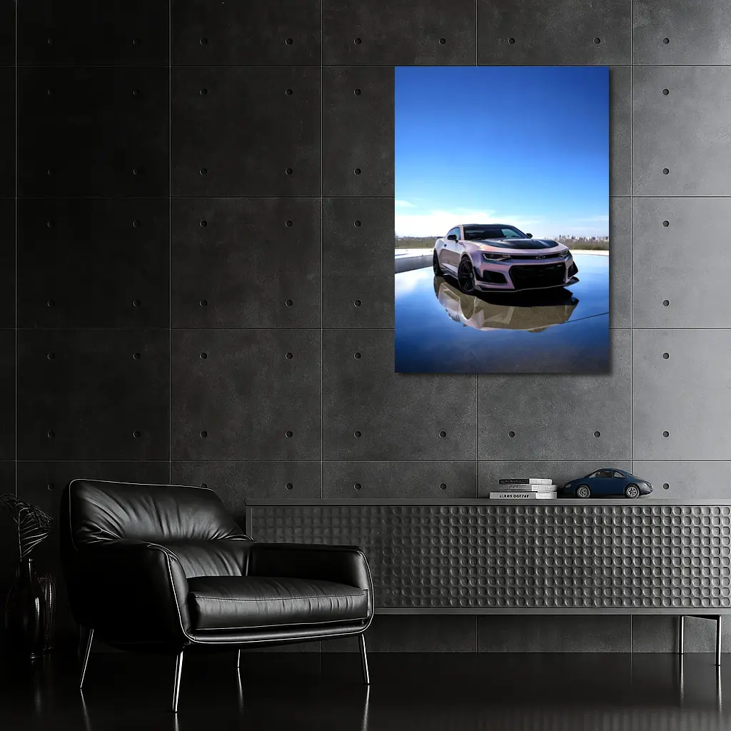 Chevrolet Camaro ZL1 Pink City Skyline – Wall Art