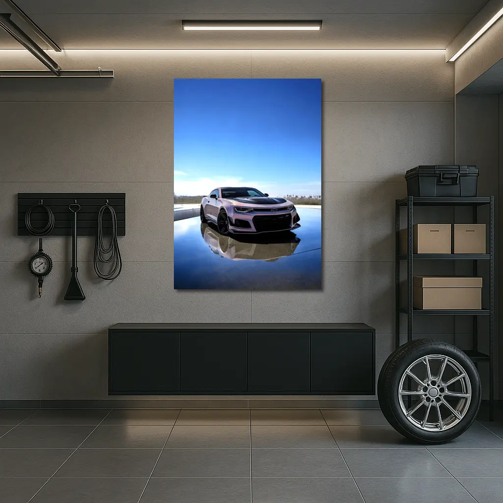 Chevrolet Camaro ZL1 Pink City Skyline – Wall Art