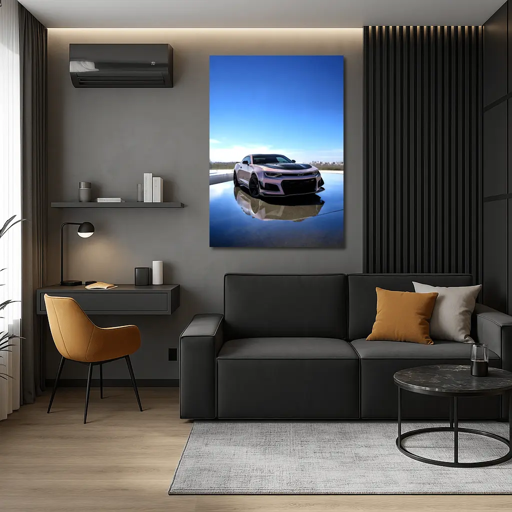 Chevrolet Camaro ZL1 Pink City Skyline – Wall Art