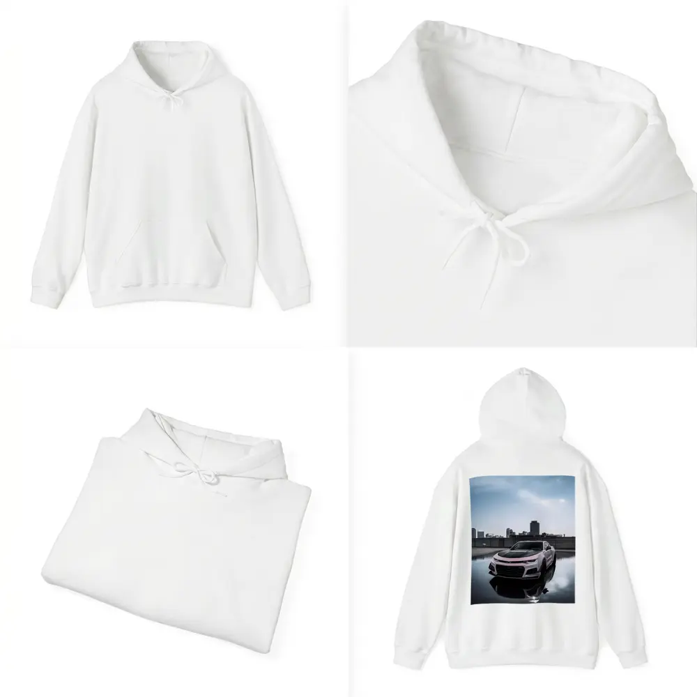 Chevrolet Camaro Pink City Rooftop Shot – Hoodies