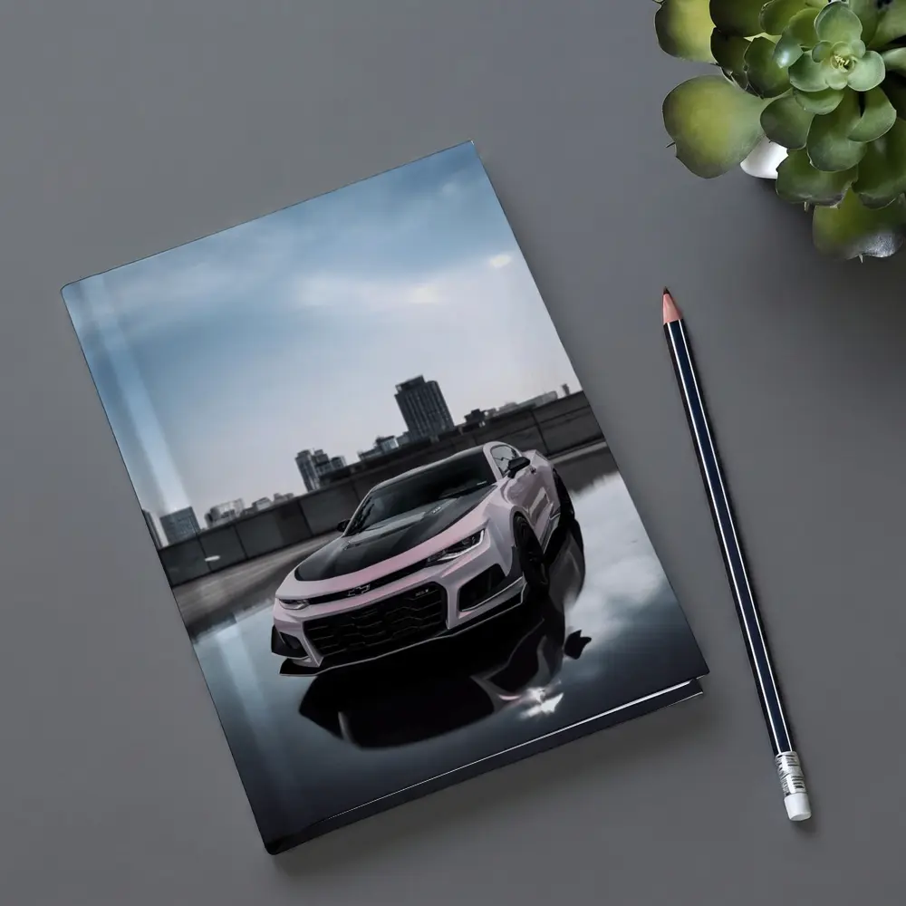 Chevrolet Camaro Pink City Rooftop Shot – Notebooks