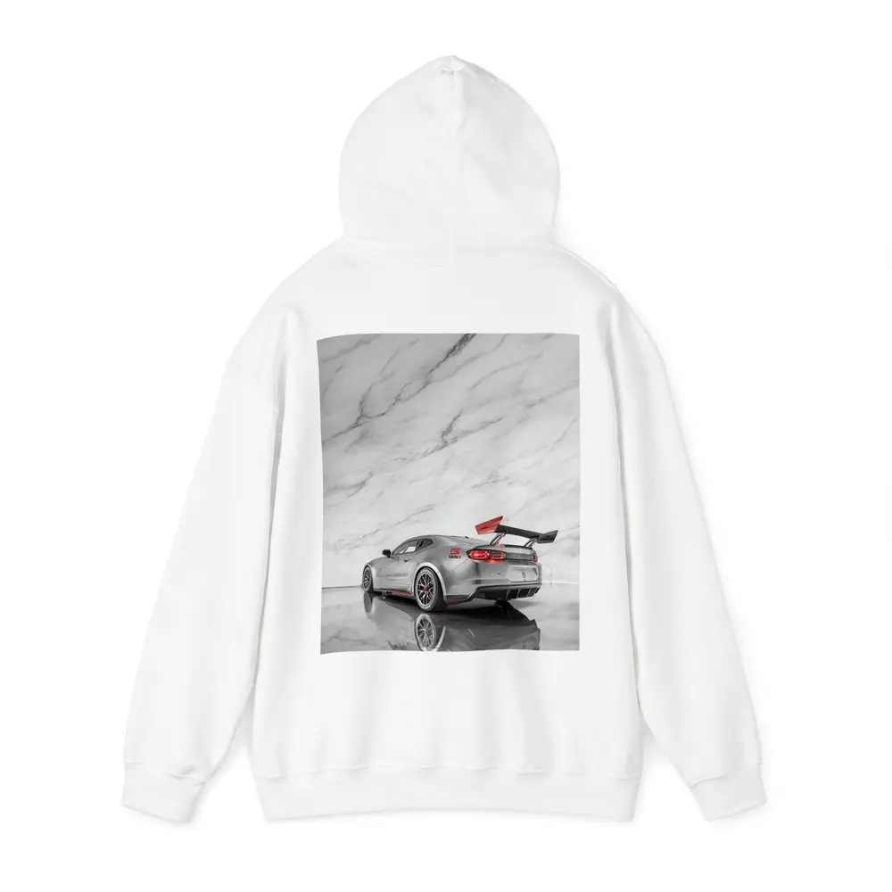 Chevrolet Camaro Silver Race Car Marble Studio – Hoodies