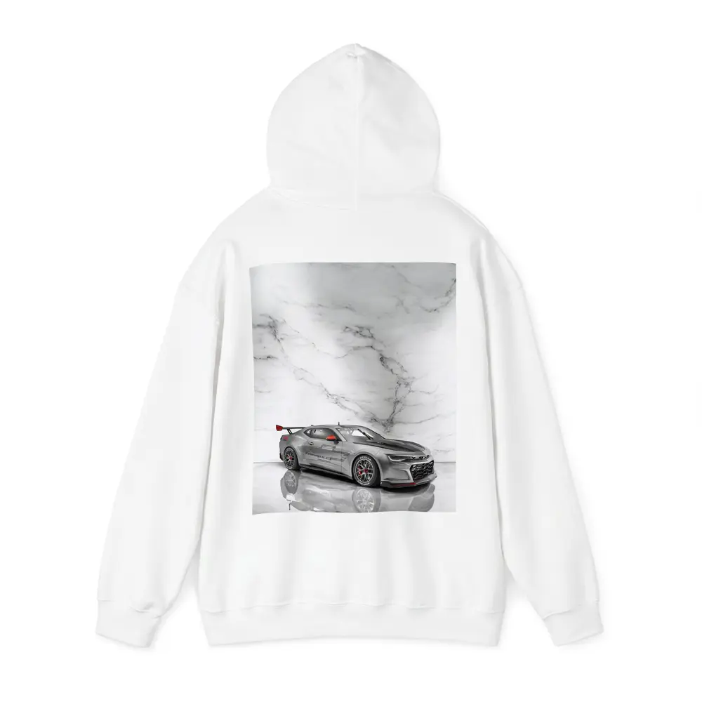 Chevrolet Camaro Silver Race Car Marble Background – Hoodies