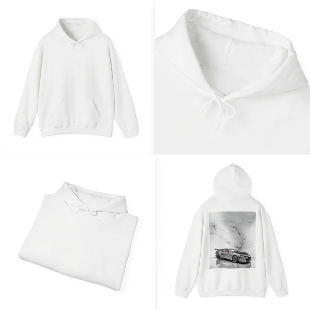 Chevrolet Camaro Silver Race Car Marble Background – Hoodies