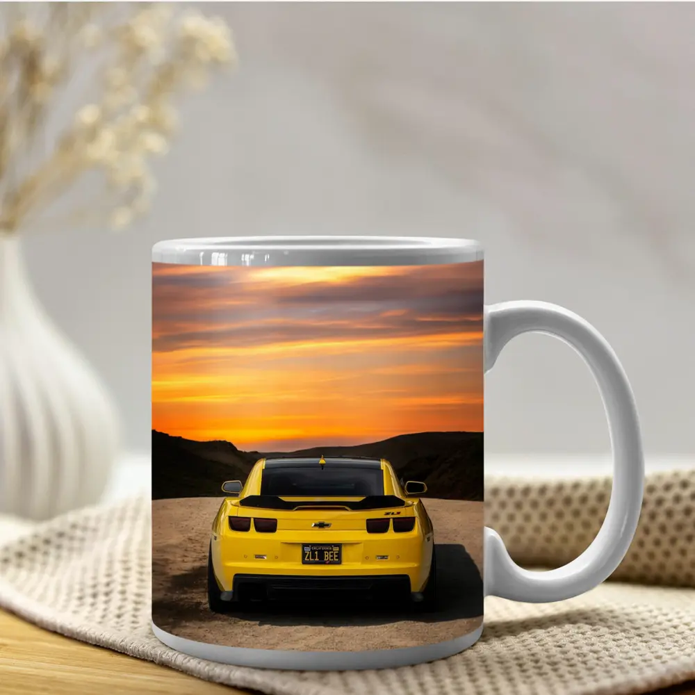 Chevrolet Camaro ZL1 Yellow Sunset Road – Mugs