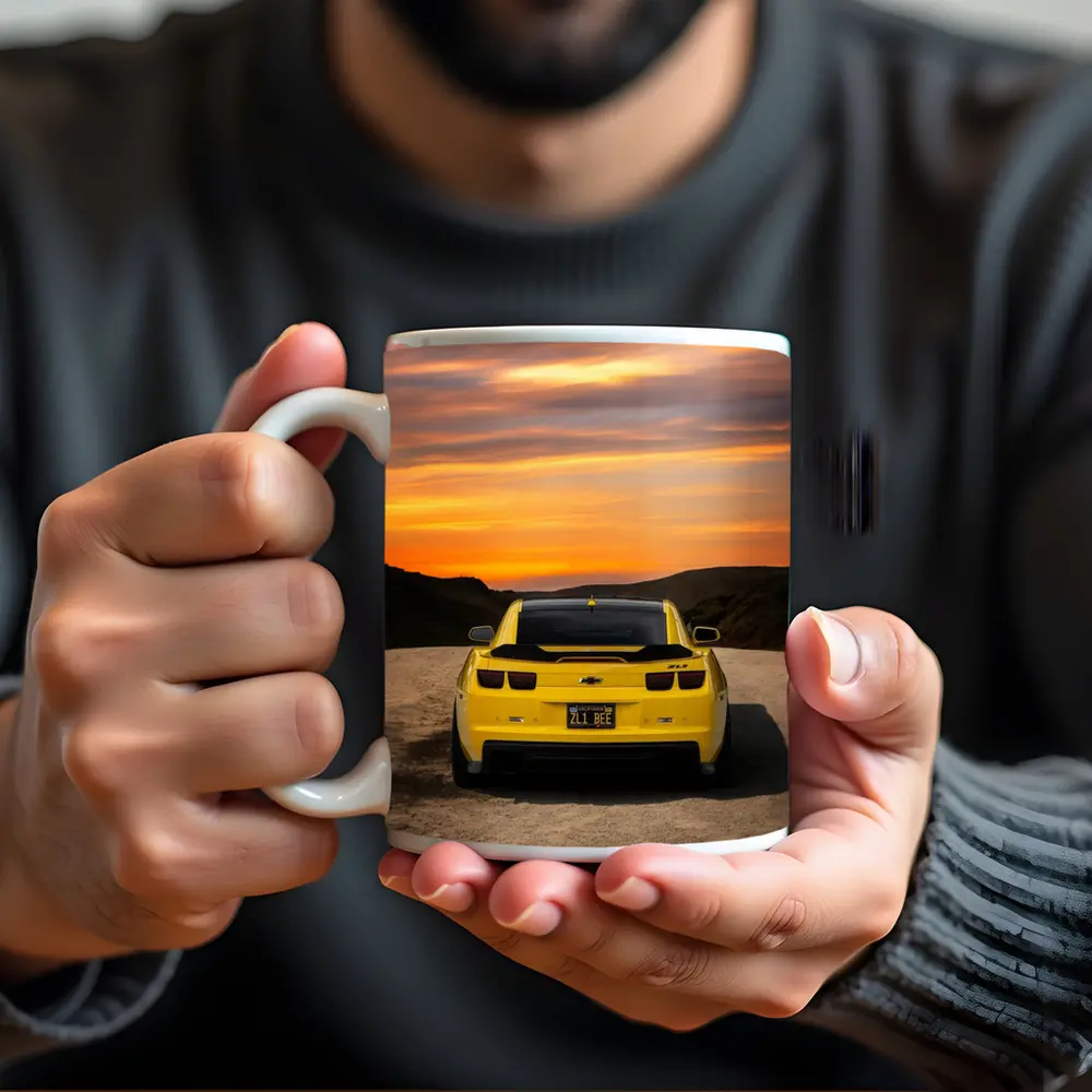 Chevrolet Camaro ZL1 Yellow Sunset Road – Mugs
