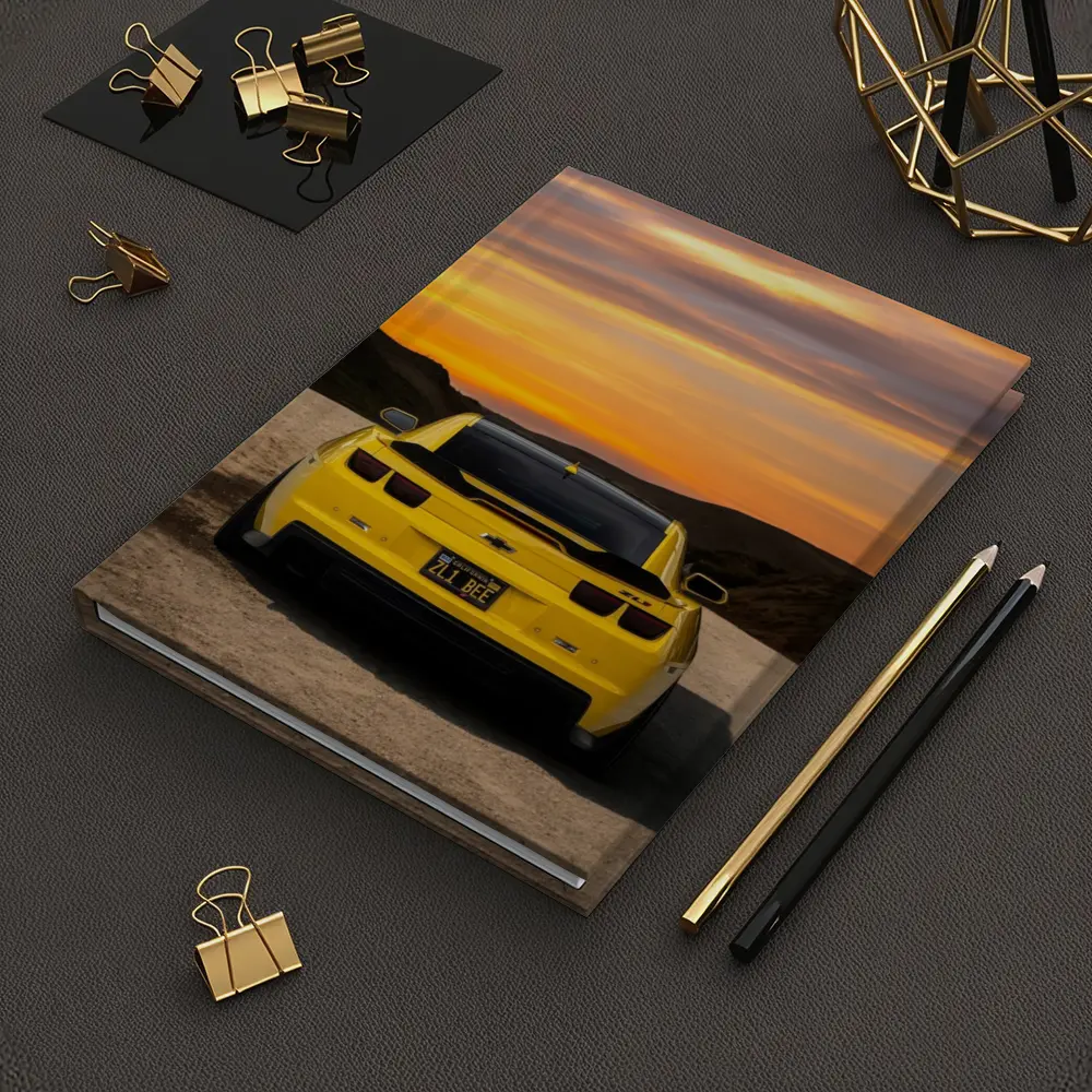 Chevrolet Camaro ZL1 Yellow Sunset Road – Notebooks