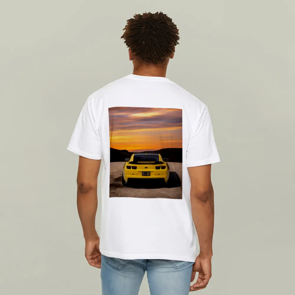 Chevrolet Camaro ZL1 Yellow Sunset Road – T-Shirts