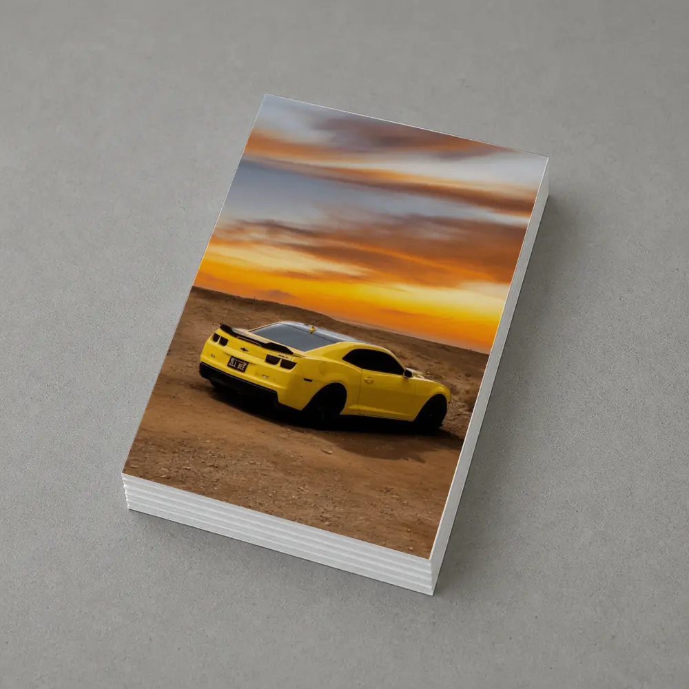 Chevrolet Camaro ZL1 Yellow Desert Sunset – Postcards