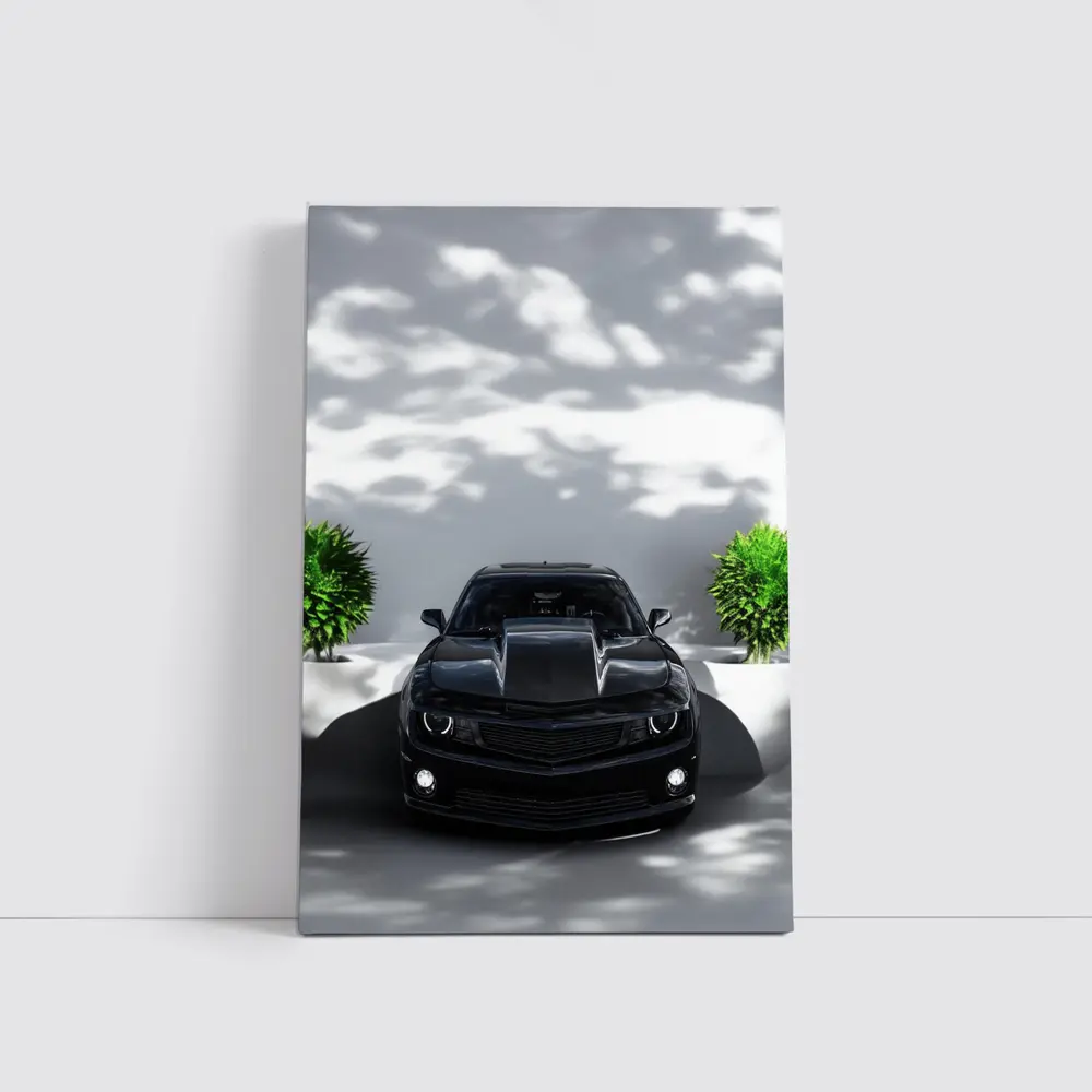 Black Chevrolet Camaro ZL1 Clean Background – Wall Art
